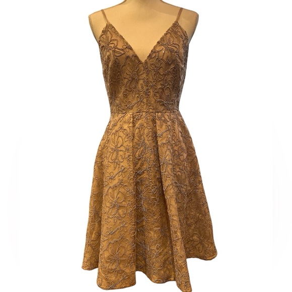 Calvin Klein Metallic-Embroidered A-Line Dress (or Fit & Flare Dress NWOT - Picture 3 of 10